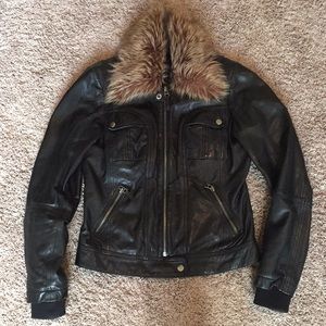 Soft black leather jacket